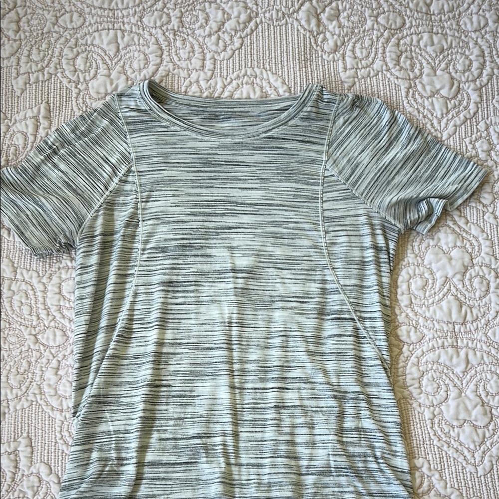 Gray Striped Women's Top